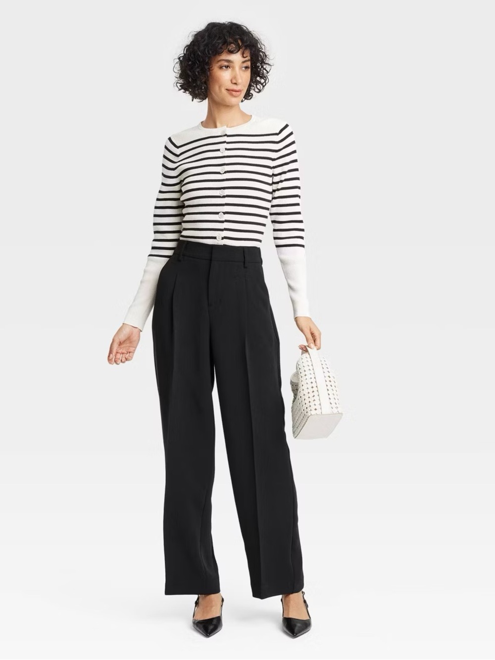A New Day signature crepe essential Black High-Waist trousers size 12